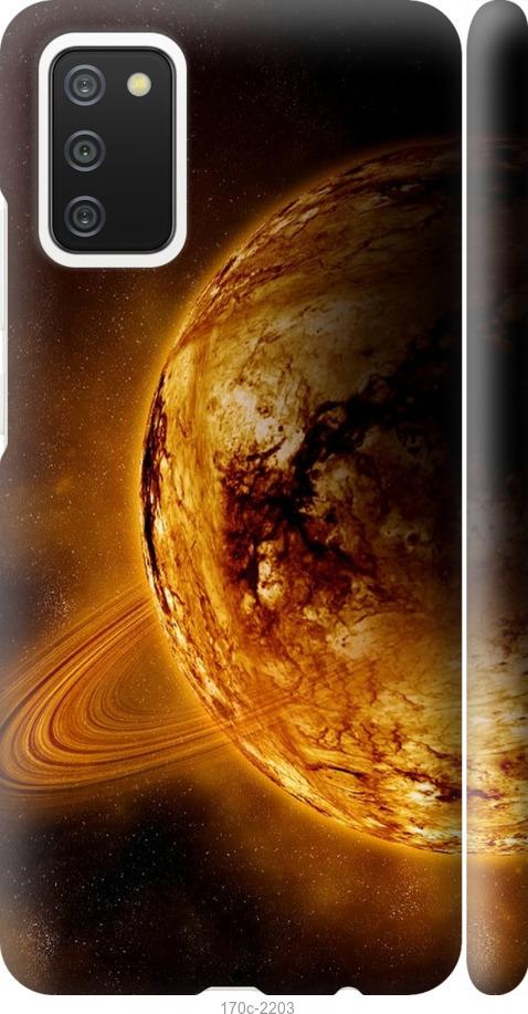 Чехол на Samsung Galaxy A02s A025F Жёлтый Сатурн