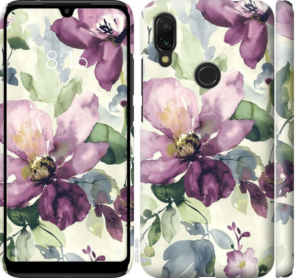 

Чохол на Xiaomi Redmi 7 Квіти аквареллю
