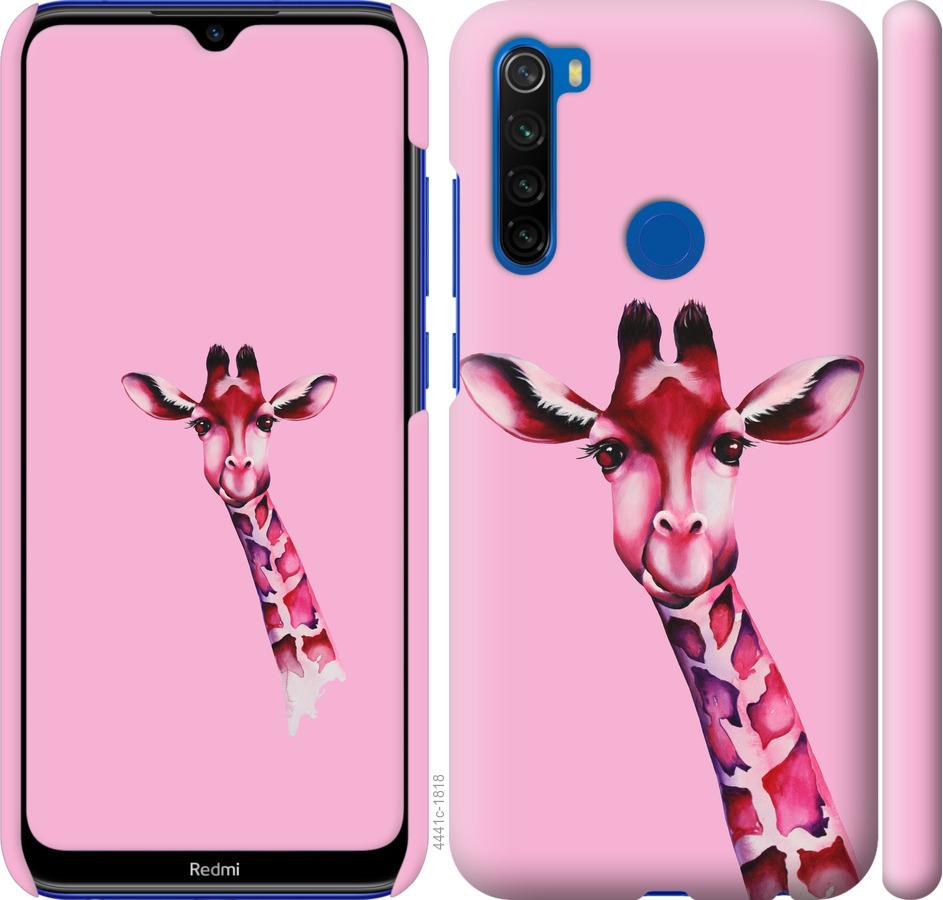 Чехол на Xiaomi Redmi Note 8T Розовая жирафа
