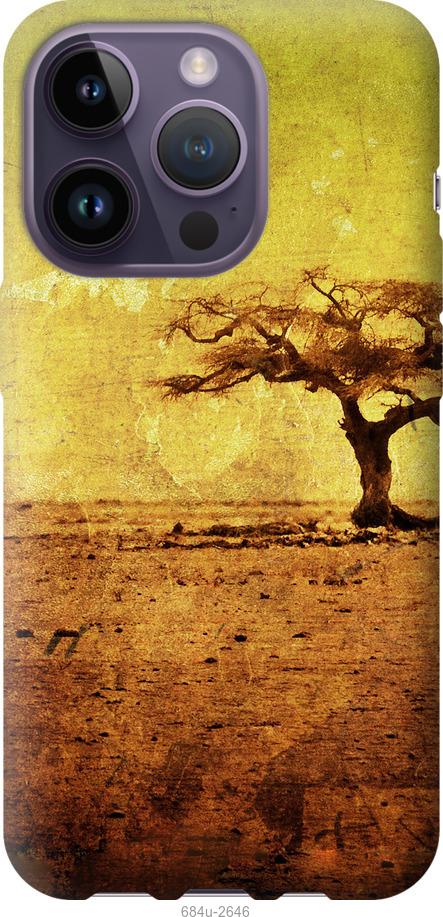 Чехол на iPhone 14 Pro Гранжевое дерево