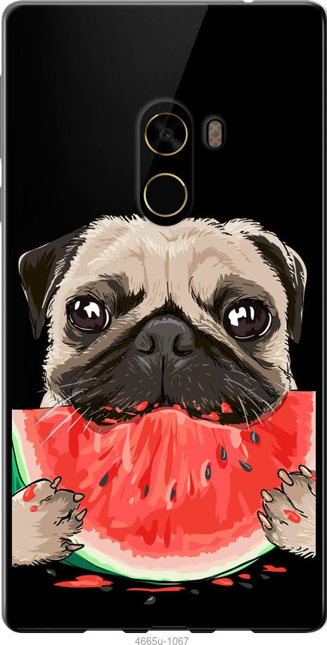 

Чехол на Xiaomi Mi MiX 2 Мопс и арбуз