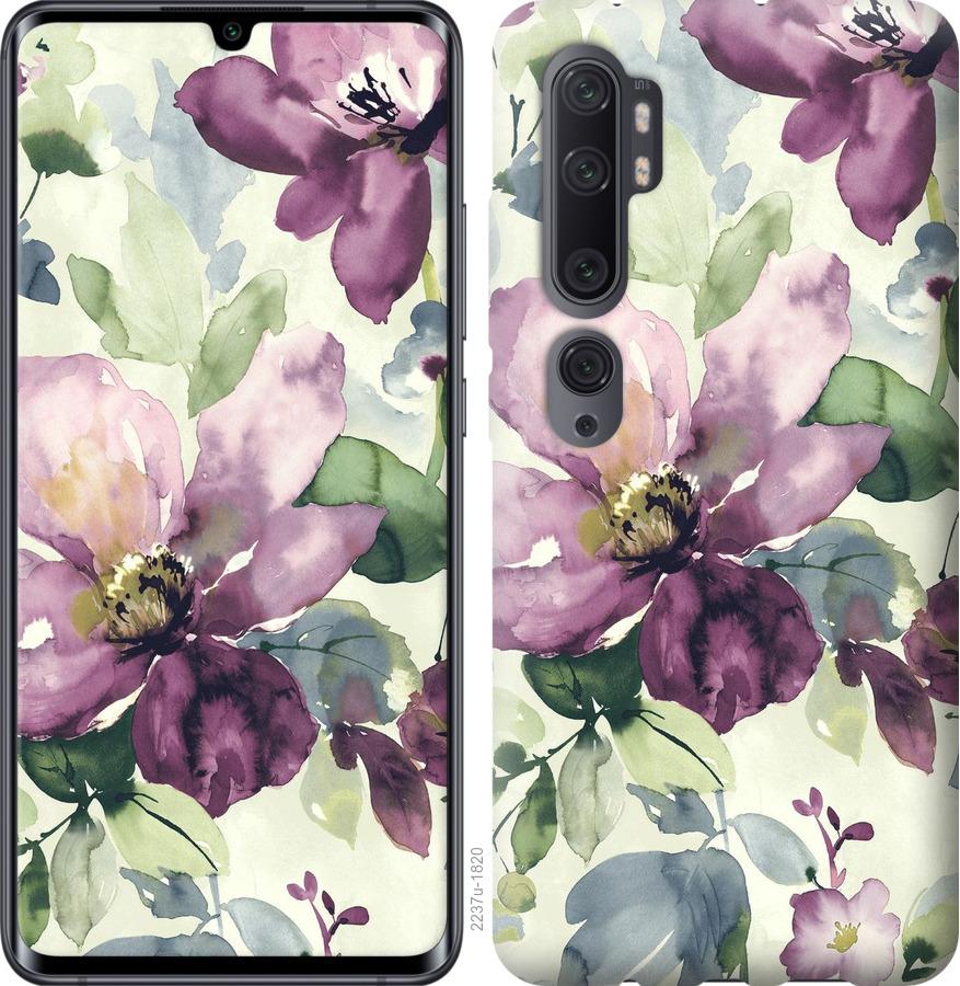 

Чохол на Xiaomi Mi Note 10 Lite Квіти аквареллю
