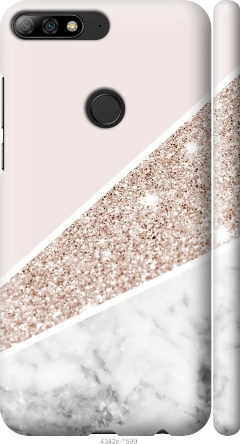 

Чехол на Huawei Y7 Prime 2018 Пастельный мрамор