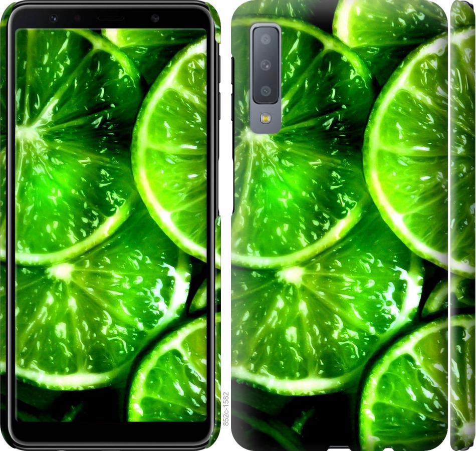 Чохол на Samsung Galaxy A7 (2018) A750F Зелені часточки лимона