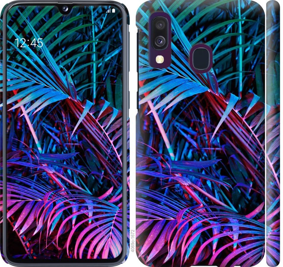 Чехол на Samsung Galaxy A40 2019 A405F Папоротник под ультрафиолетом