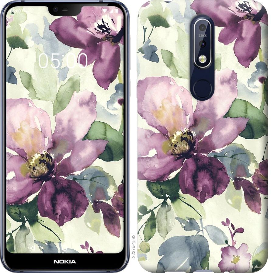 

Чохол на Nokia 7.1 Квіти аквареллю