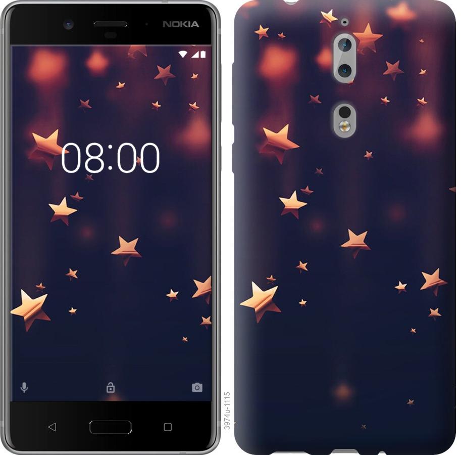 

Чехол на Nokia 8 Падающие звезды