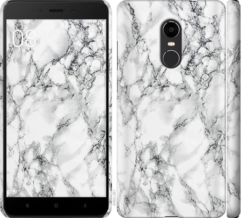 

Чохол на Xiaomi Redmi Note 4X мармур білий