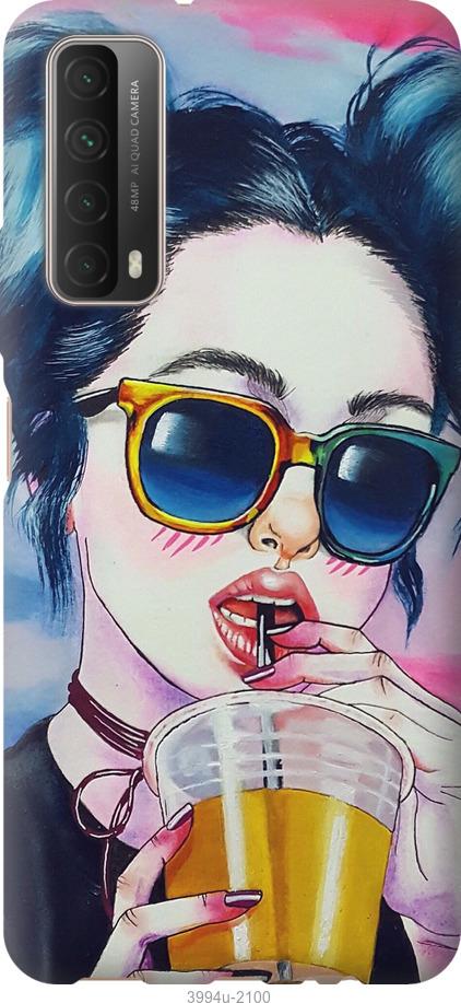 

Чехол на Huawei P Smart 2021 Арт-девушка в очках
