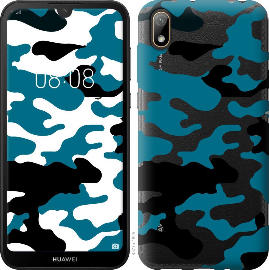 

Чехол на Huawei Y5 2019 Камуфляж прозрачный фон