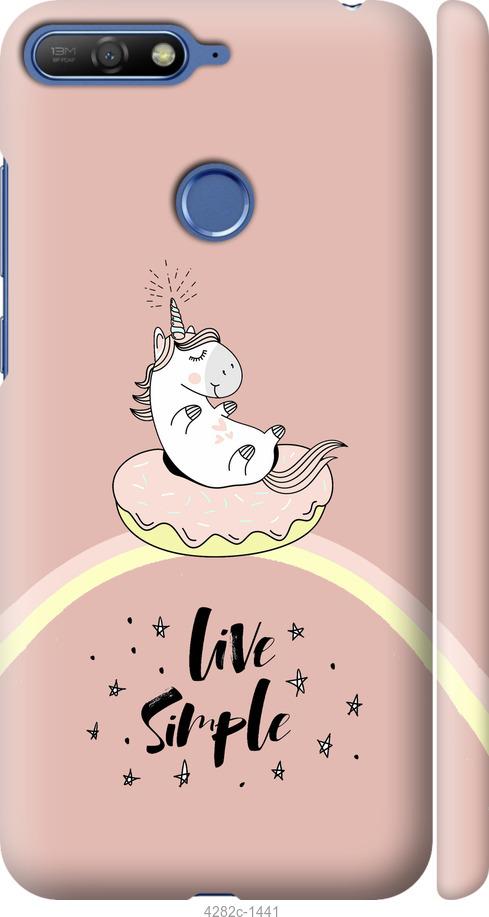 

Чехол на Huawei Honor 7A Pro Единорожка в пончике