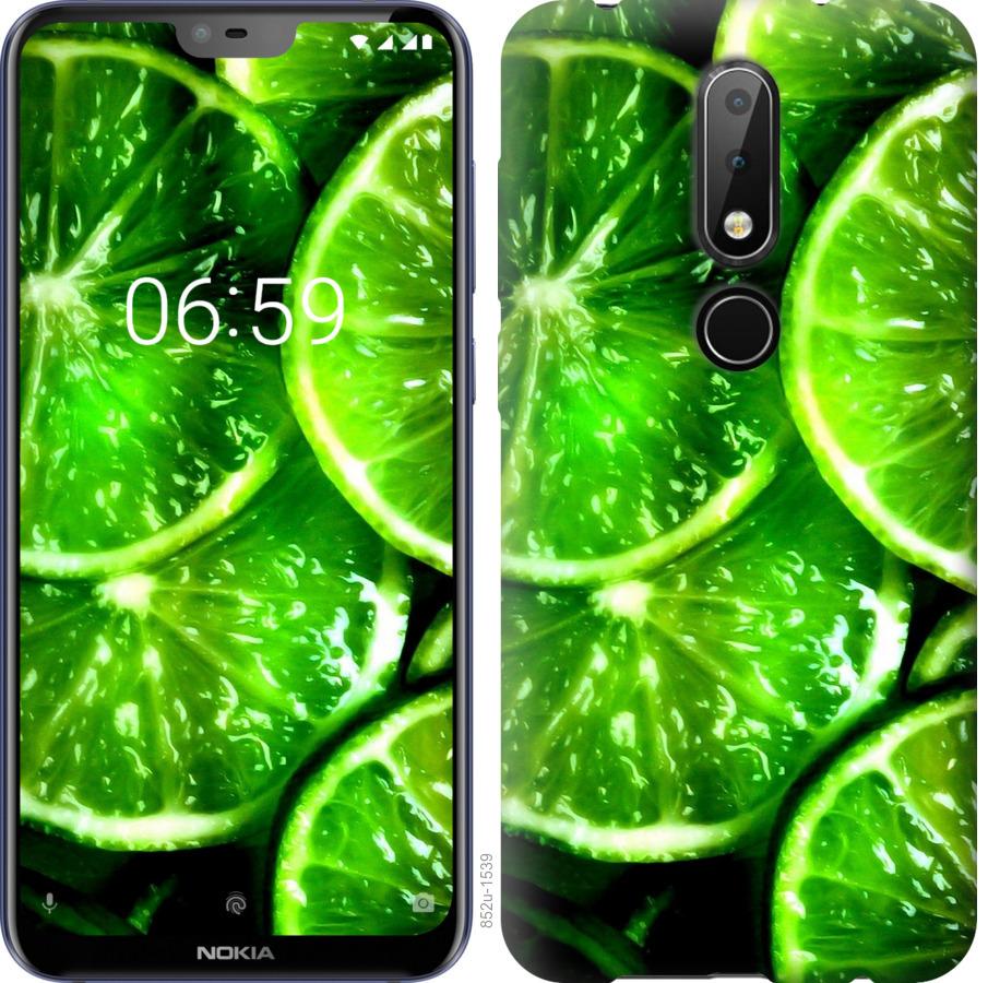 

Чохол на Nokia 6.1 Plus Зелені часточки лимона