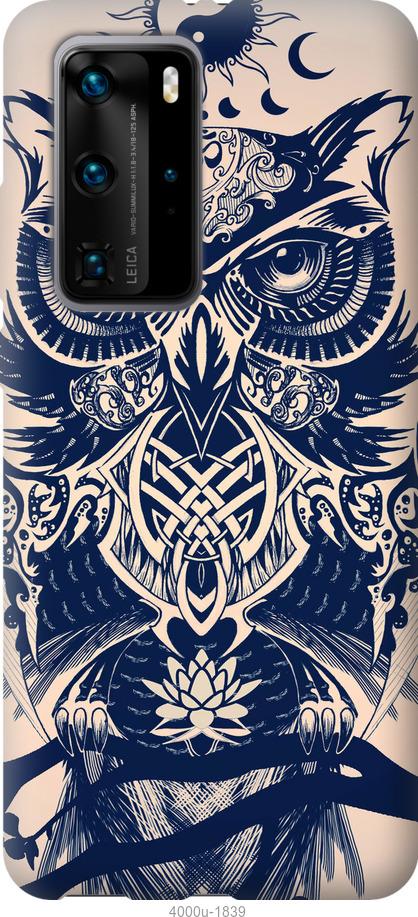 

Чехол на Huawei P40 Pro Узорчатая сова