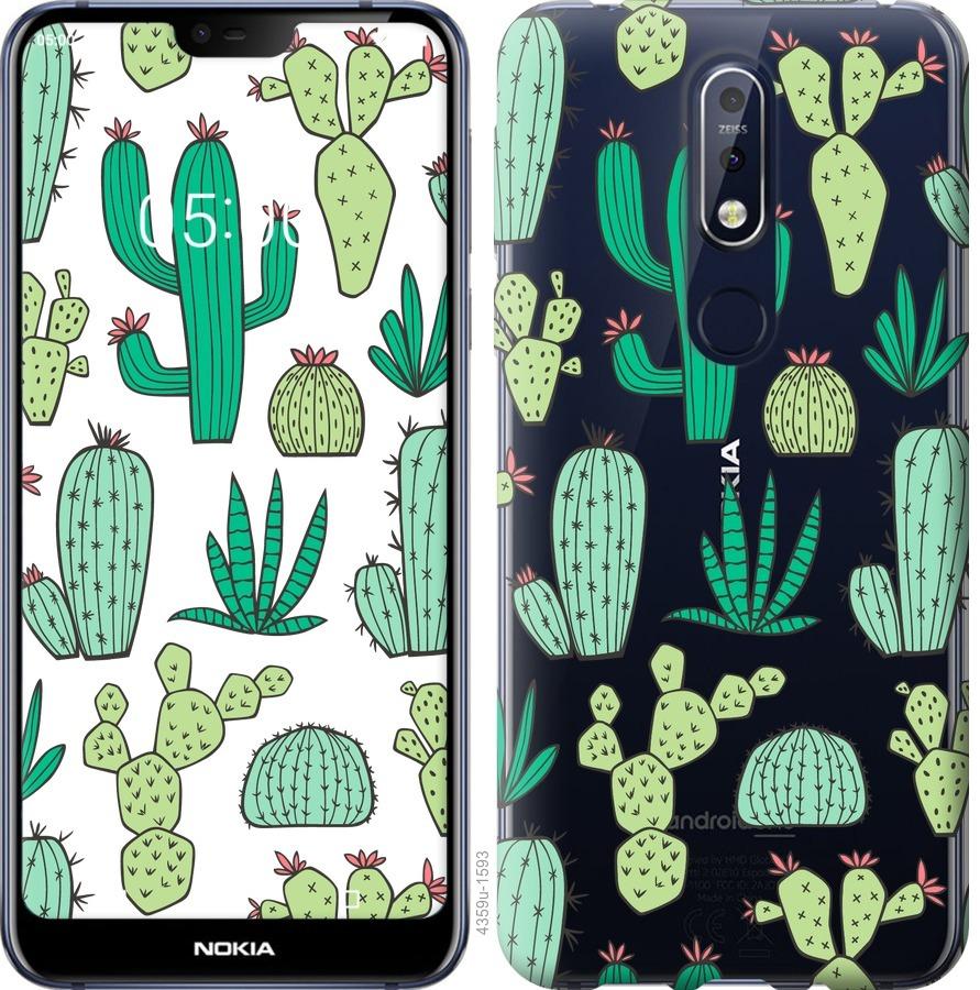 

Чехол на Nokia 7.1 кактусы 2