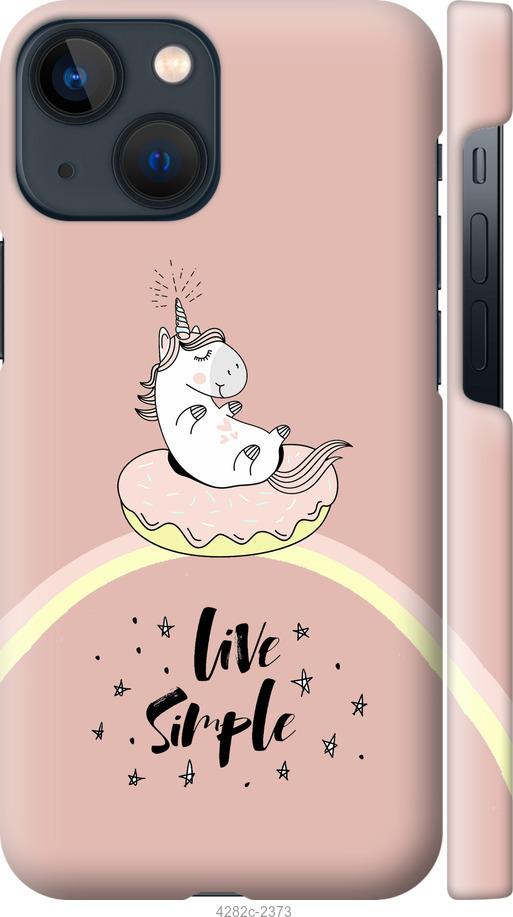 

Чехол на iPhone 13 Mini Единорожка в пончике