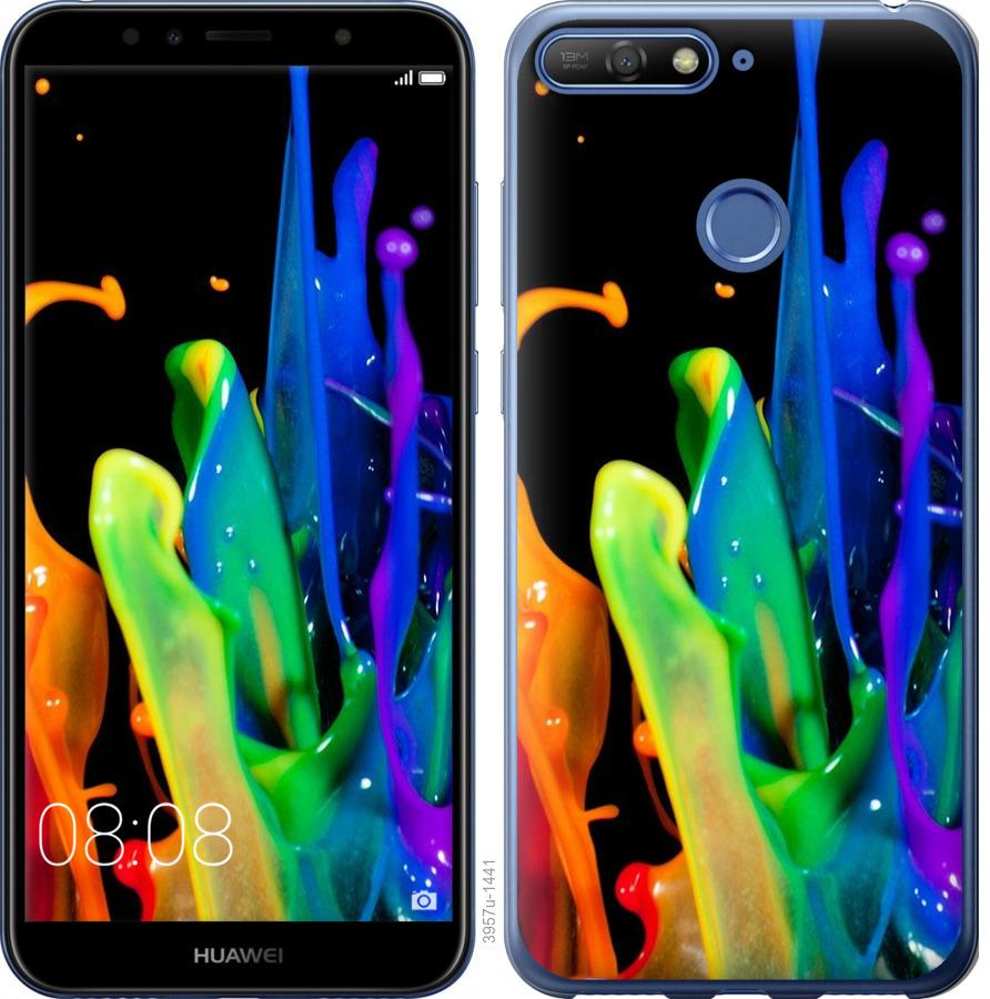 

Чохол на Huawei Y6 Prime 2018 бризки фарби