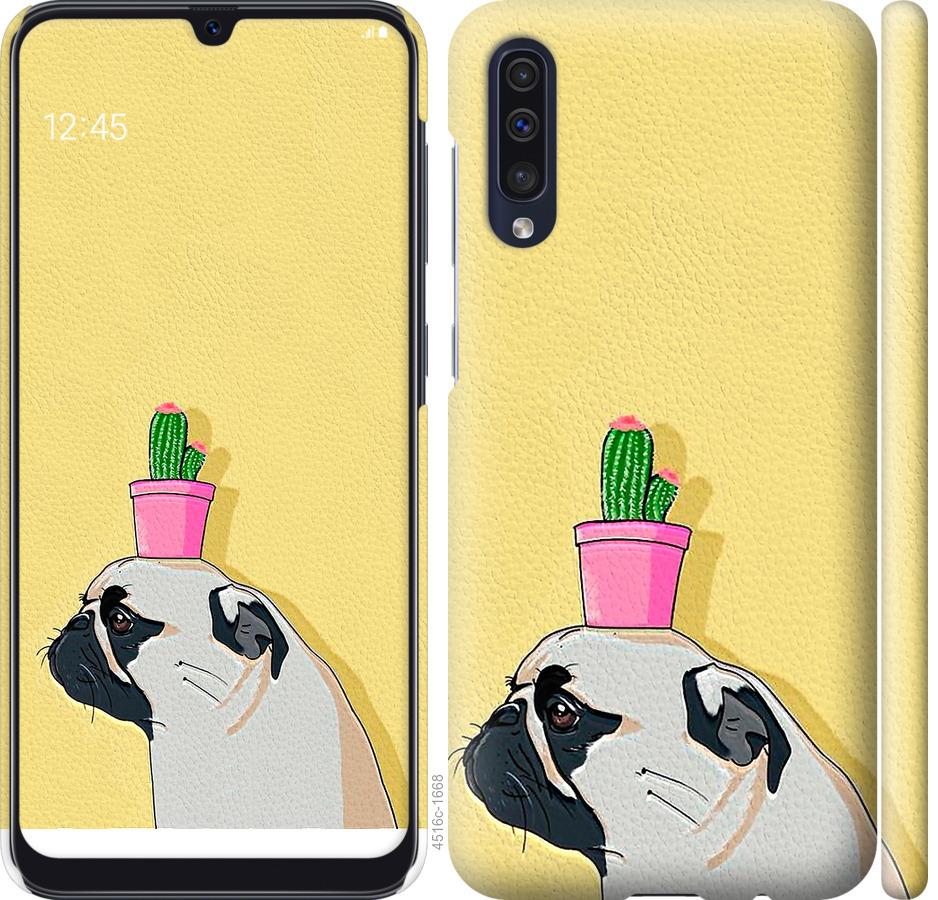 

Чохол на Samsung Galaxy A50 2019 A505F Мопс з кактусом