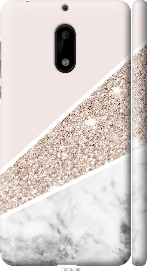 

Чехол на Nokia 6 Пастельный мрамор