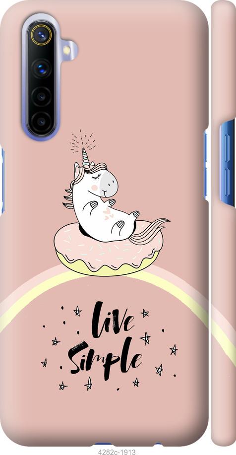 

Чехол на Realme 6 Единорожка в пончике