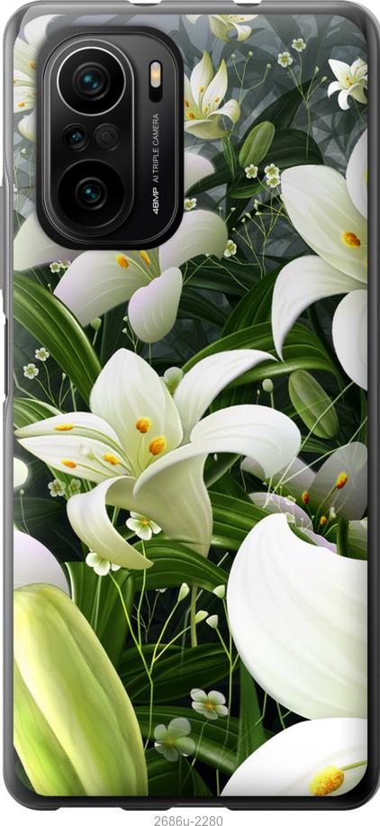 

Чохол на Xiaomi Poco F3 білі лілії