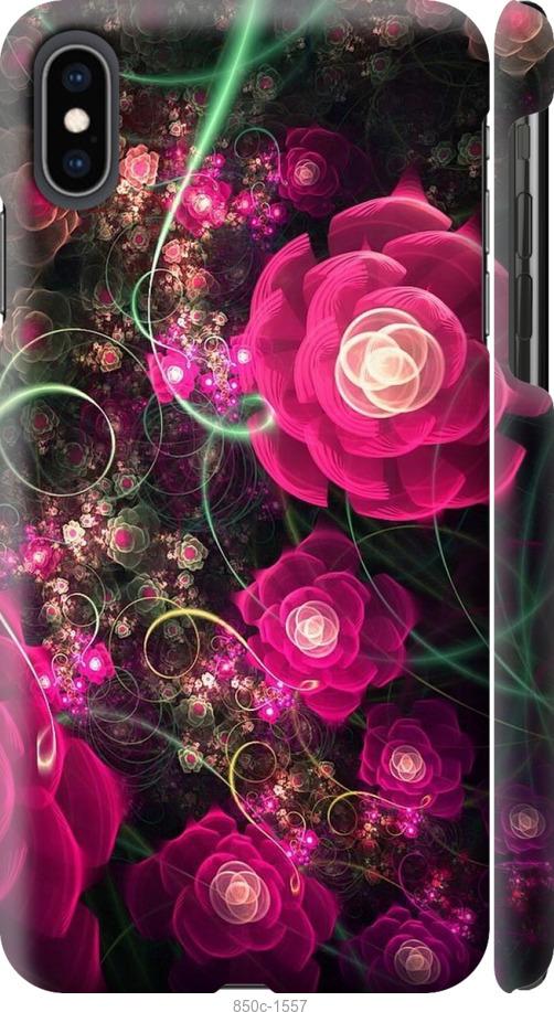 Чехол на iPhone XS Max Абстрактные цветы 3