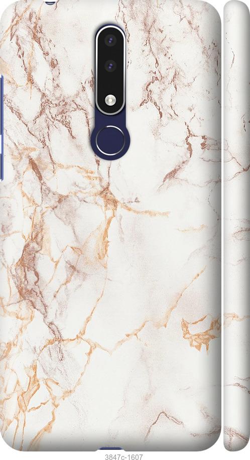 

Чехол на Nokia 3.1 Plus Белый мрамор