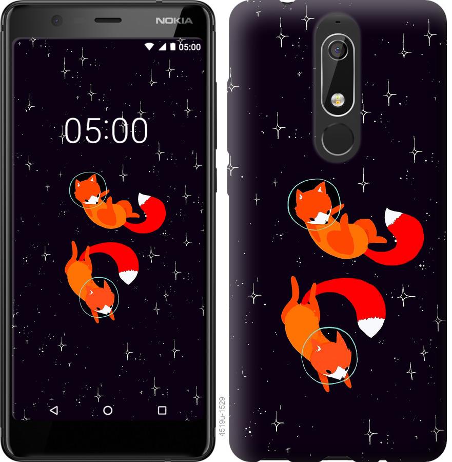 

Чохол на Nokia 5.1 Лисиці в космосі