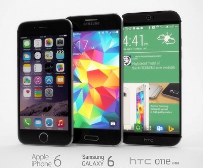 С iPhone 6 сравнили HTC One M9 и Samsung Glaxy S6. 