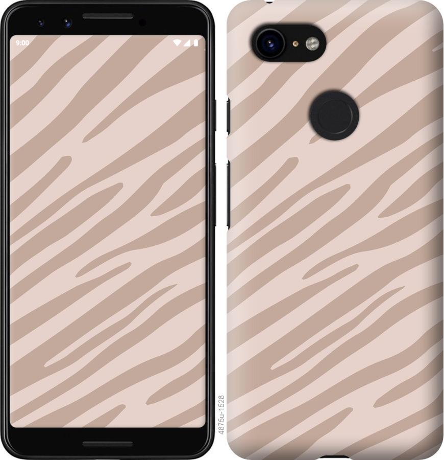 

Чехол на Google Pixel 3 Зебра беж
