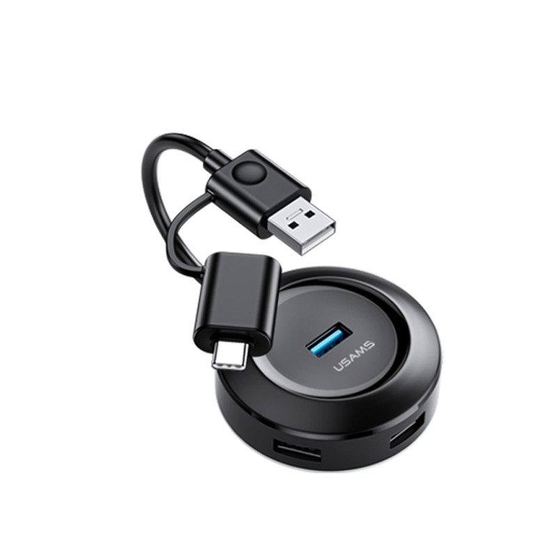 

Адаптер USAMS US-SJ416 4 USB HUB Smart Adapter USB3.0+Type-C3.0