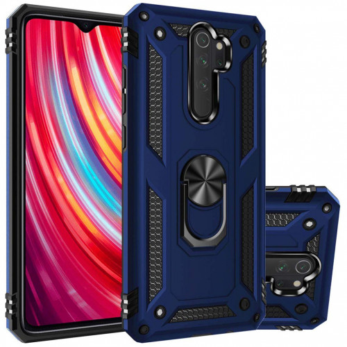 

Ударопрочный чехол Serge Ring магнитный держатель для Xiaomi Redmi Note 8 Pro + Защитное стекло Zifriend 5D (full glue) для Xiaomi Redmi Note 8 Pro Темно-синий (130678)