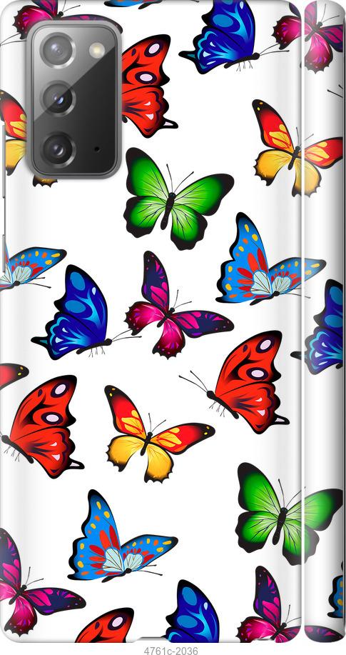 

Чехол на Samsung Galaxy Note 20 Красочные мотыльки