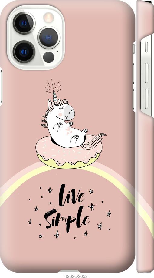 

Чехол на iPhone 12 Единорожка в пончике
