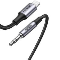 Аудіо кабель Aux UGREEN US315 3.5mm to Lightning (1m)