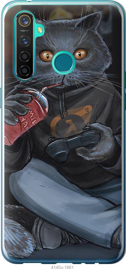 

Чехол на Realme 5 Pro gamer cat