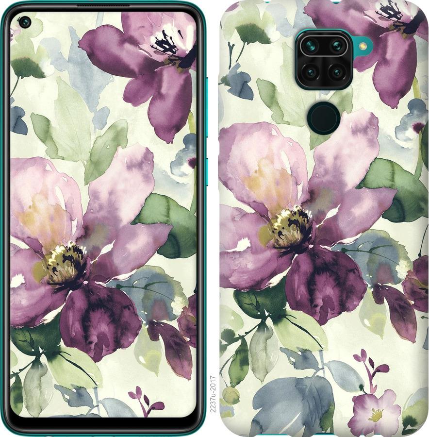 

Чохол на Xiaomi Redmi Note 9 Квіти аквареллю