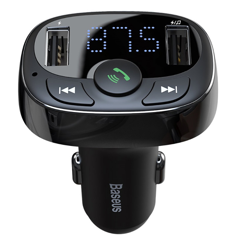 

АЗП Baseus Bluetooth FM Launcher Standart Edition 2.4A 2USB (Чорний)