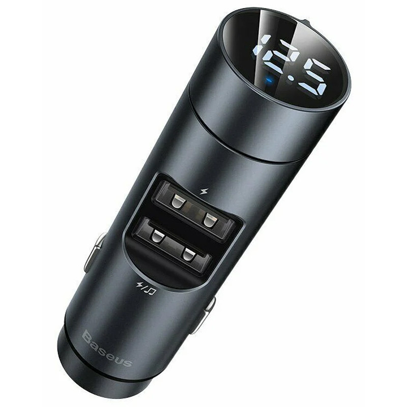 

АЗП Baseus Energy Column Bluetooth FM Launcher PPS 2USB (Сірий)