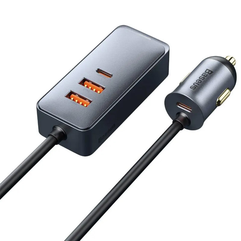 

АЗП Baseus Share Together PPS Multi-port 2xUSB+2xType-C 120W (Сірий)