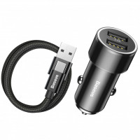 

АЗУ Baseus Small Screw 3.4A 2USB with Type-C Cable