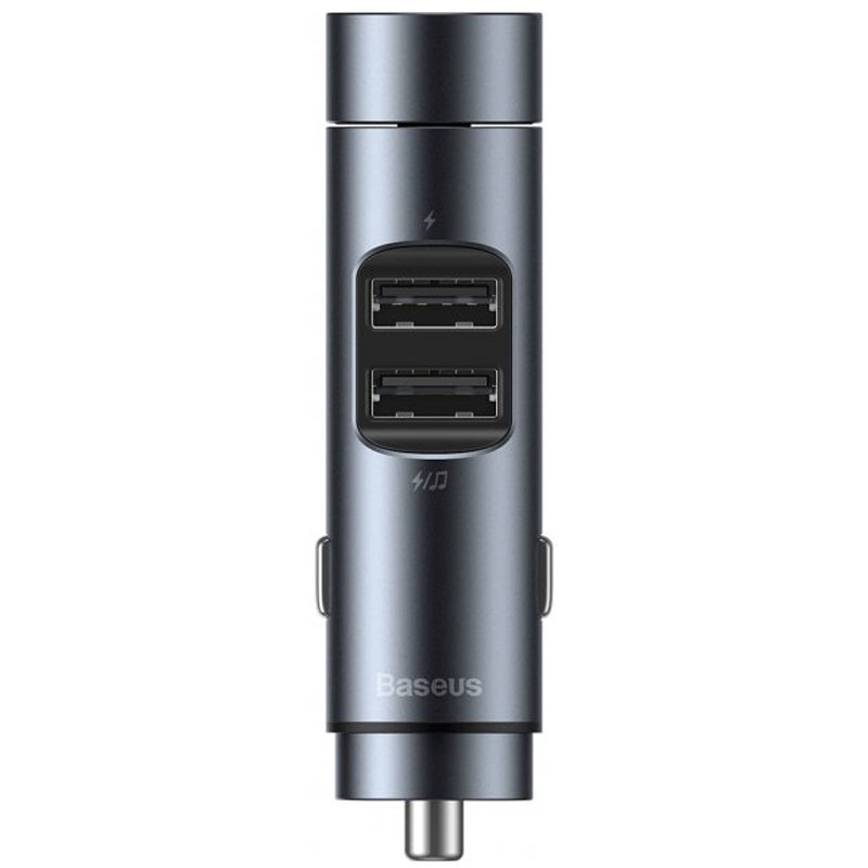 

АЗП Baseus Energy Column Bluetooth FM Launcher (5V/3.1A) 2USB (CCNLZ) (Темно-сірий)