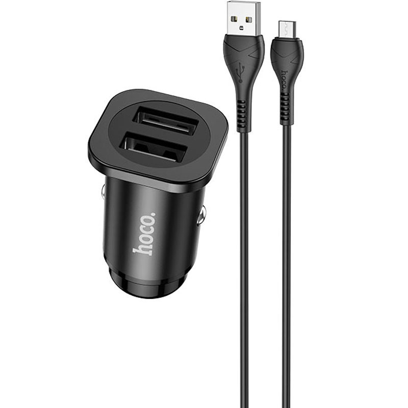 

АЗП Hoco NZ4 (2USB 2.4A) + MicroUSB (Чорний)