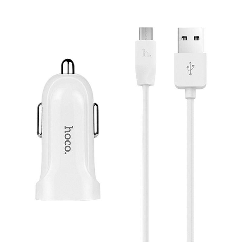

АЗП Hoco Z2 Charger + Cable (Micro) 1.5A 1USB (Білий)