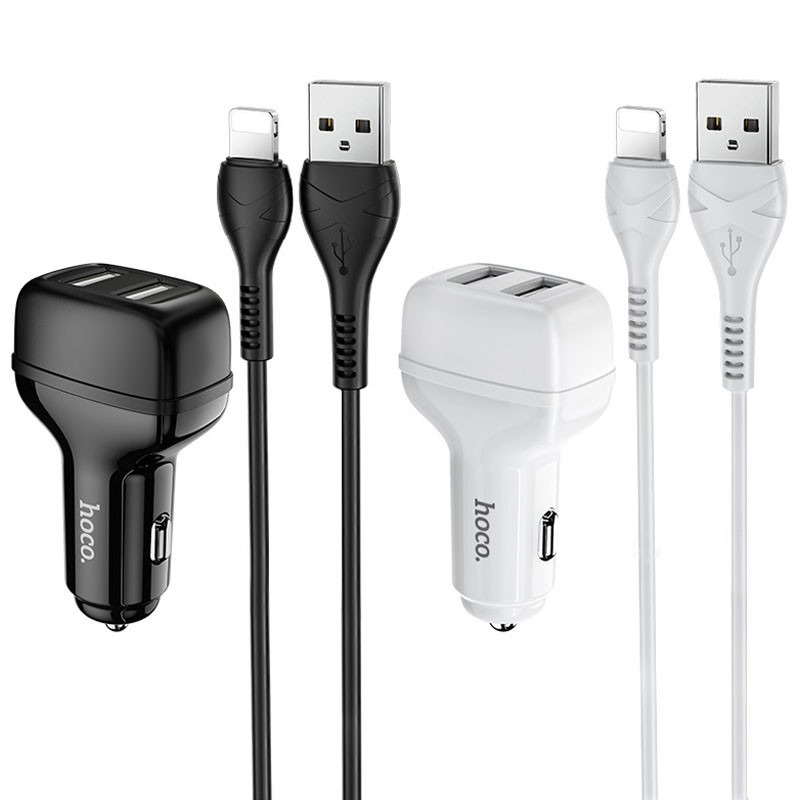 

АЗП Hoco Z36 (2USB / 2.4A) + lightningдля Зарядные устройства