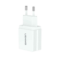 СЗУ USAMS US-CC090 T24 2.1A Dual USB Travel Charger （EU）для Зарядные устройства