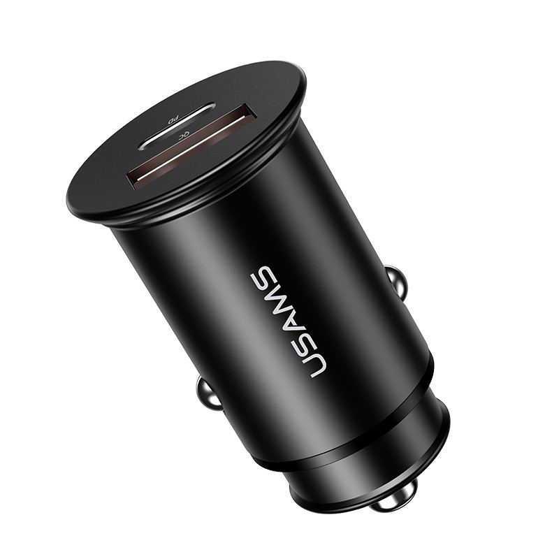 

АЗП USAMS US-CC097 C15 QC4.0 + PD3.0 Fast Charging Car Charger (Чорний)
