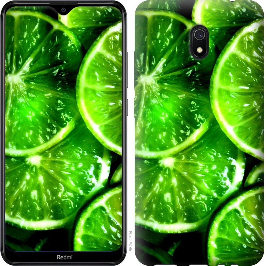 Чехол на Xiaomi Redmi 8A Зелёные дольки лимона