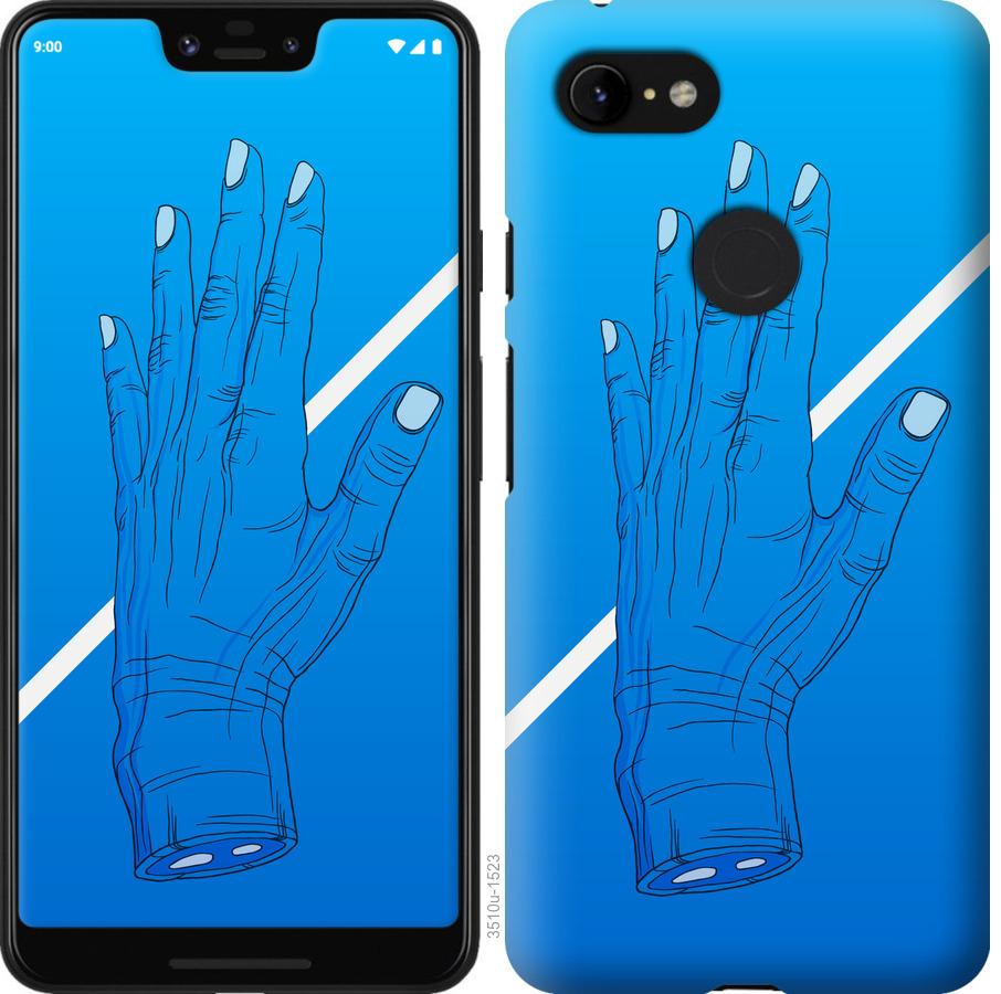 

Чехол на Google Pixel 3 XL Синий, Рука, Линия, Градиент, Зомби, Глубина