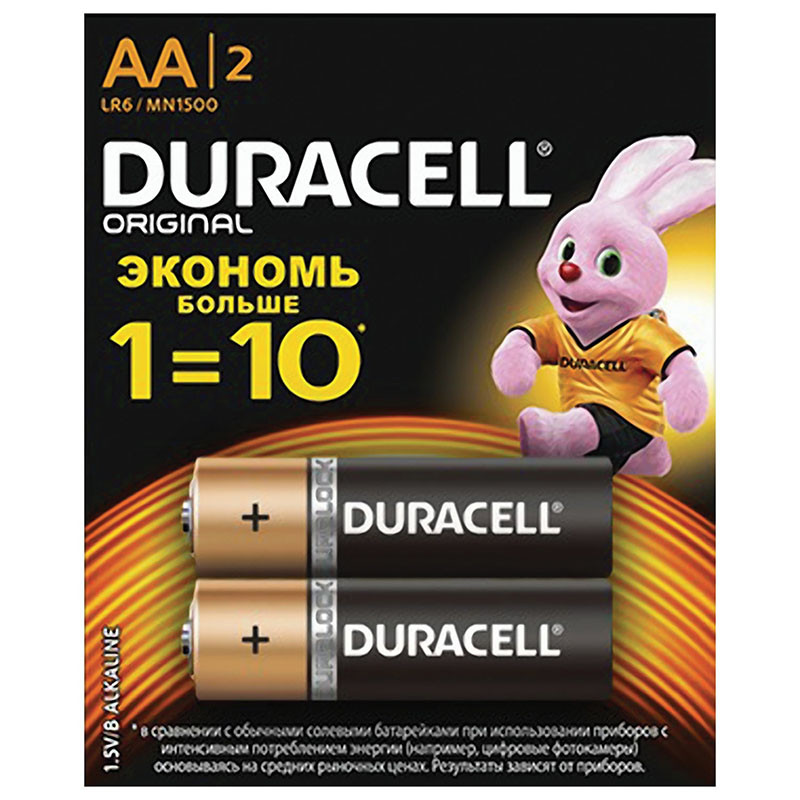 

Батарейка Duracell Basic AA / LR06 BL 2шт