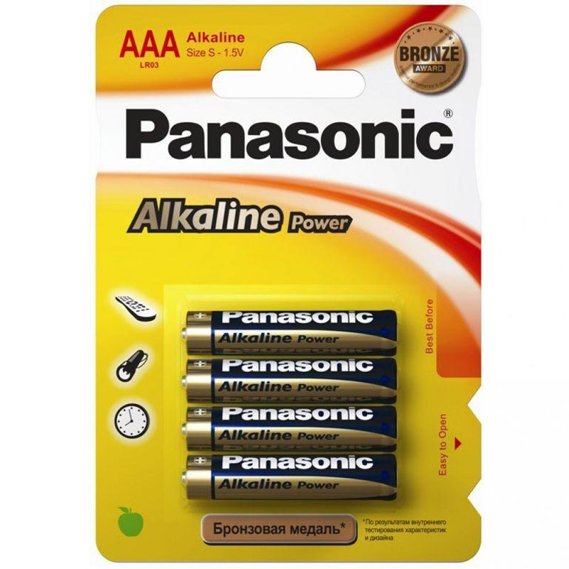 

Батарейка Panasonic Alkaline Power AAA / LR03 BL 4 шт (Упаковка 4 шт)